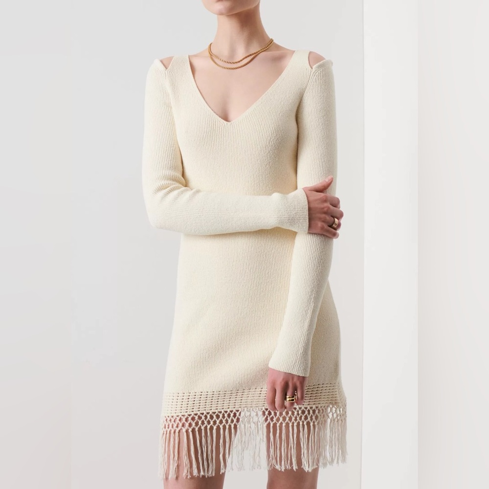10 Crosby Derek Lam Atlantis Open Shoulder Afterglow Knit Dress NWT Size: Small